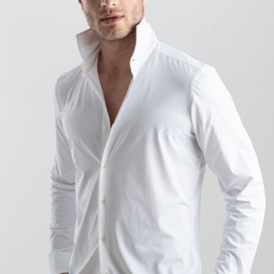 Camicia uomo TECNO tinta unita no stiro